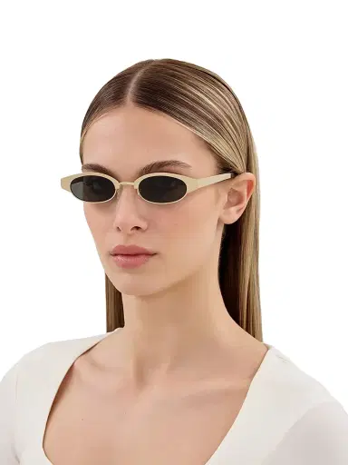 Alexander McQueen Men's Ellipse 48MM Oval Sunglasses - Gold Black | Thumbnail 2 Alexander McQueen Men's Ellipse 48MM Oval Sunglasses - Gold Black | Thumbnail 2