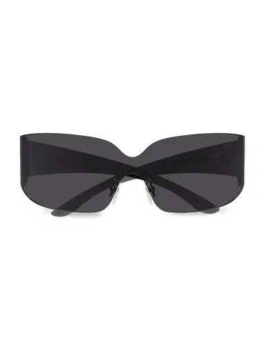 Balenciaga Men's Mono Mask 99MM Rectangular Sunglasses - Grey | Thumbnail 3 Balenciaga Men's Mono Mask 99MM Rectangular Sunglasses - Grey | Thumbnail 3