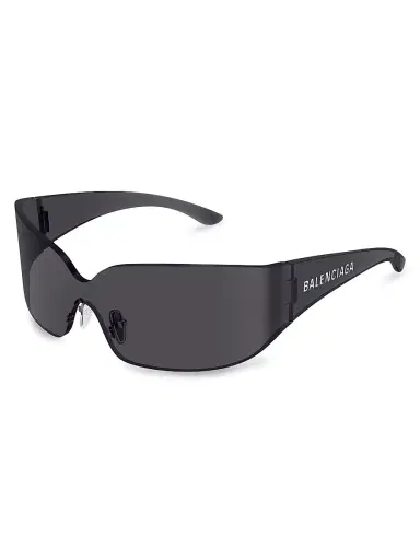 Balenciaga Men's Mono Mask 99MM Rectangular Sunglasses - Grey | Thumbnail 1 Balenciaga Men's Mono Mask 99MM Rectangular Sunglasses - Grey | Thumbnail 1