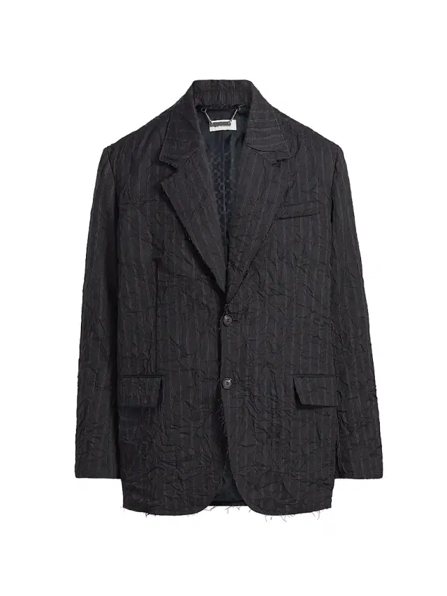 Men's Oliver Striped Textured Oversized Boxy Blazer - Charcoal Men's Oliver Striped Textured Oversized Boxy Blazer - Charcoal
