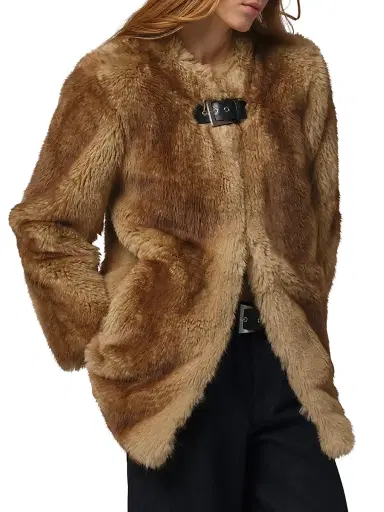 Apparis Women's Petra Faux-Mink Fur Coat | Thumbnail 3 Apparis Women's Petra Faux-Mink Fur Coat | Thumbnail 3