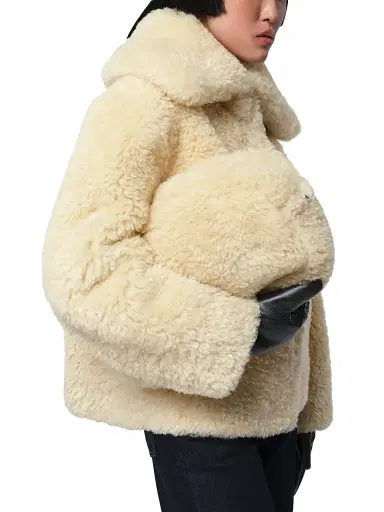 Apparis Women's Collins Bouclette Coat - Oat | Thumbnail 6 Apparis Women's Collins Bouclette Coat - Oat | Thumbnail 6
