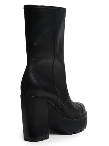 Cinq à Sept Women's Marley 1MM Leather Platform Boots - Black | Thumbnail 3 Cinq à Sept Women's Marley 1MM Leather Platform Boots - Black | Thumbnail 3