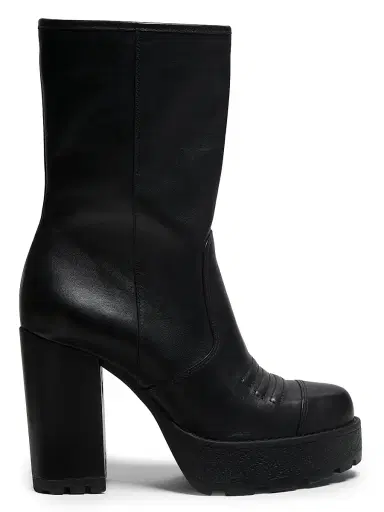 Cinq à Sept Women's Marley 1MM Leather Platform Boots - Black | Thumbnail 1 Cinq à Sept Women's Marley 1MM Leather Platform Boots - Black | Thumbnail 1
