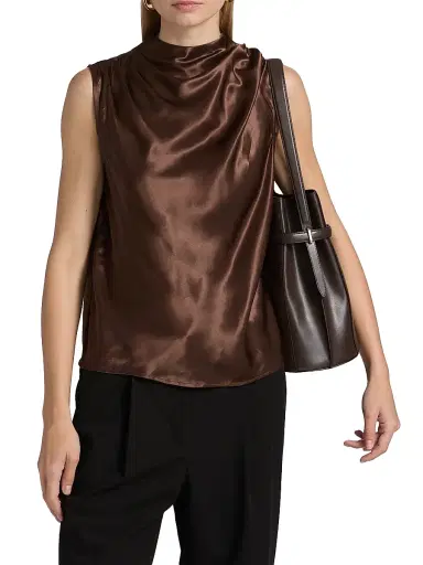 Rails Women's Kaleen Draped Sleeveless Top - Espresso | Thumbnail 3 Rails Women's Kaleen Draped Sleeveless Top - Espresso | Thumbnail 3