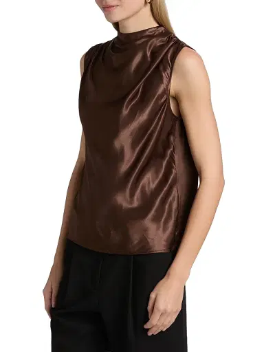 Rails Women's Kaleen Draped Sleeveless Top - Espresso | Thumbnail 4 Rails Women's Kaleen Draped Sleeveless Top - Espresso | Thumbnail 4