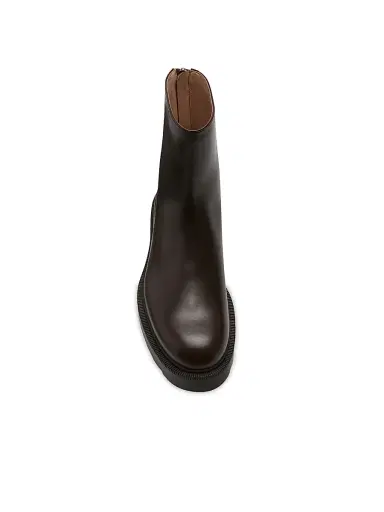 The Row Women's Nobilis 20MM Leather Ankle Boots - Lacquer Brown | Thumbnail 4 The Row Women's Nobilis 20MM Leather Ankle Boots - Lacquer Brown | Thumbnail 4