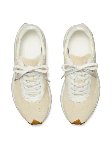 Tory Burch Women's Logo Suede Trainer Sneakers - Light Cream - Size 9.5 | Thumbnail 3 Tory Burch Women's Logo Suede Trainer Sneakers - Light Cream - Size 9.5 | Thumbnail 3
