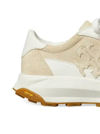 Tory Burch Women's Logo Suede Trainer Sneakers - Light Cream - Size 9.5 | Thumbnail 4 Tory Burch Women's Logo Suede Trainer Sneakers - Light Cream - Size 9.5 | Thumbnail 4