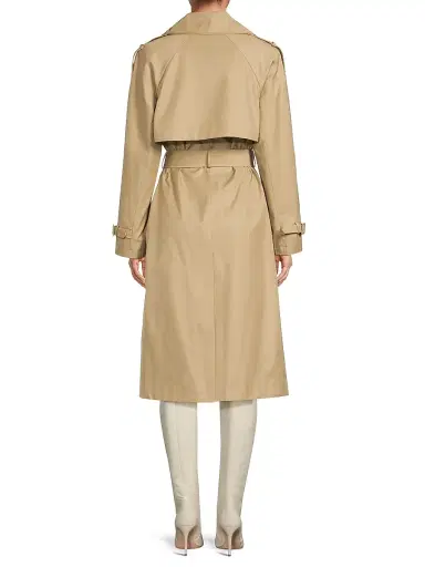 Milly Women's Double-Breasted Belted Trench Coat - Khaki | Thumbnail 5 Milly Women's Double-Breasted Belted Trench Coat - Khaki | Thumbnail 5