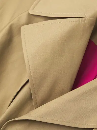 Milly Women's Double-Breasted Belted Trench Coat - Khaki | Thumbnail 6 Milly Women's Double-Breasted Belted Trench Coat - Khaki | Thumbnail 6