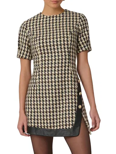 Shoshanna Women's Irene Tweed Minidress - Jet Multi | Thumbnail 2 Shoshanna Women's Irene Tweed Minidress - Jet Multi | Thumbnail 2