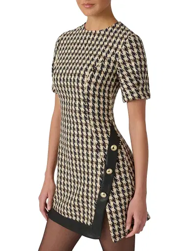 Shoshanna Women's Irene Tweed Minidress - Jet Multi | Thumbnail 3 Shoshanna Women's Irene Tweed Minidress - Jet Multi | Thumbnail 3