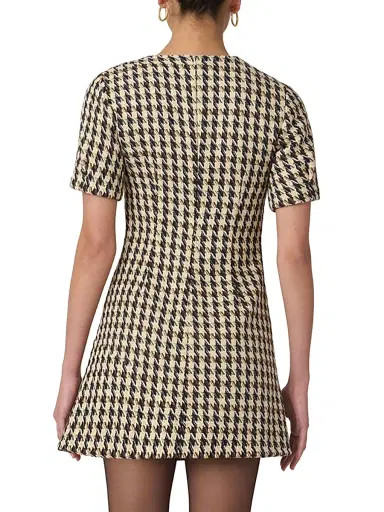 Shoshanna Women's Irene Tweed Minidress - Jet Multi | Thumbnail 4 Shoshanna Women's Irene Tweed Minidress - Jet Multi | Thumbnail 4