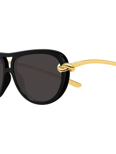 Bottega Veneta Women's Knot 58MM Aviator Sunglasses - Black | Thumbnail 3 Bottega Veneta Women's Knot 58MM Aviator Sunglasses - Black | Thumbnail 3