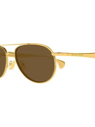 Bottega Veneta Women's Fin 56MM Aviator Sunglasses - Gold | Thumbnail 6 Bottega Veneta Women's Fin 56MM Aviator Sunglasses - Gold | Thumbnail 6
