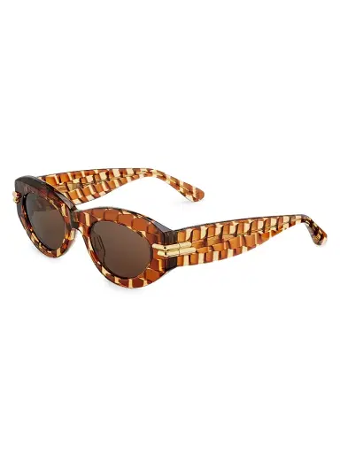 Bottega Veneta Women's Curvy Bold Ribbon 51MM Cat-Eye Sunglasses | Thumbnail 1 Bottega Veneta Women's Curvy Bold Ribbon 51MM Cat-Eye Sunglasses | Thumbnail 1