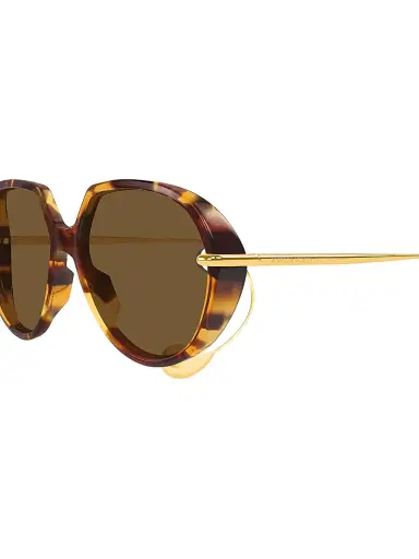 Bottega Veneta Women's Drop 60MM Round Oversized Sunglasses - Havana | Thumbnail 4 Bottega Veneta Women's Drop 60MM Round Oversized Sunglasses - Havana | Thumbnail 4