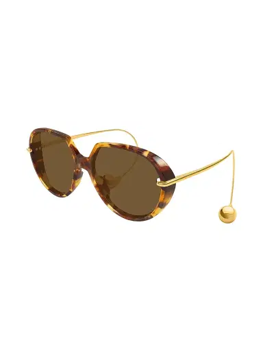 Bottega Veneta Women's Drop 60MM Round Oversized Sunglasses - Havana | Thumbnail 1 Bottega Veneta Women's Drop 60MM Round Oversized Sunglasses - Havana | Thumbnail 1