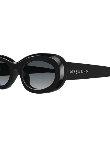 McQueen Women's 51MM Oval Sunglasses - Black | Thumbnail 3 McQueen Women's 51MM Oval Sunglasses - Black | Thumbnail 3