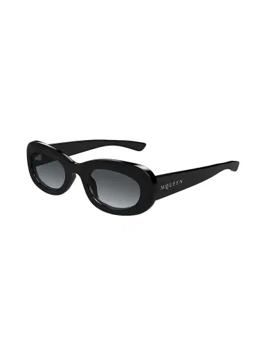 McQueen Women's 51MM Oval Sunglasses - Black | Thumbnail 1 McQueen Women's 51MM Oval Sunglasses - Black | Thumbnail 1