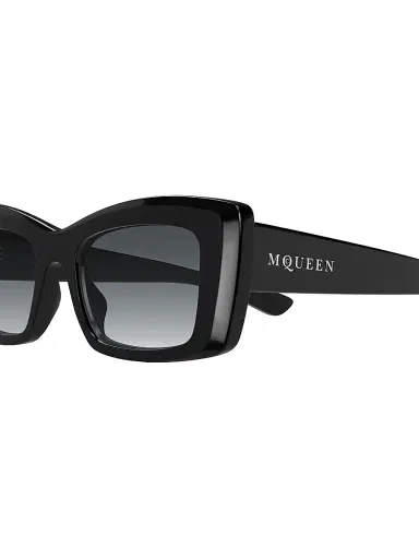 McQueen Women's 50MM Rectangular Sunglasses - Black | Thumbnail 4 McQueen Women's 50MM Rectangular Sunglasses - Black | Thumbnail 4