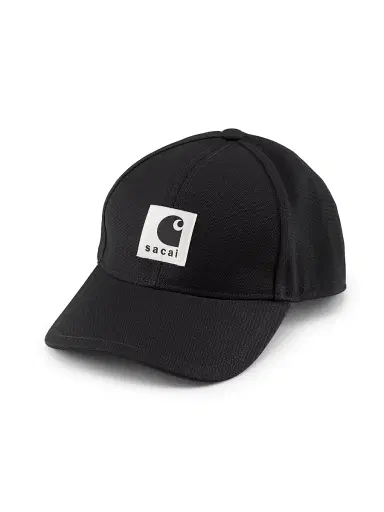 sacai Men's Sacai x Carhartt WIP Cotton Canvas Duck Cap - Black | Thumbnail 1 sacai Men's Sacai x Carhartt WIP Cotton Canvas Duck Cap - Black | Thumbnail 1