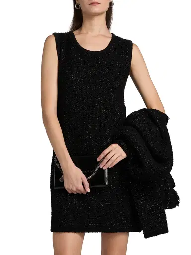 Chiara Boni La Petite Robe Women's Bilok Metallic Tweed A-Line Minidress | Thumbnail 3 Chiara Boni La Petite Robe Women's Bilok Metallic Tweed A-Line Minidress | Thumbnail 3