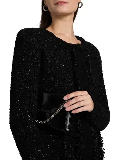 Chiara Boni La Petite Robe Women's Borant Metallic Tweed Cardigan - Black - Size Small | Thumbnail 6 Chiara Boni La Petite Robe Women's Borant Metallic Tweed Cardigan - Black - Size Small | Thumbnail 6