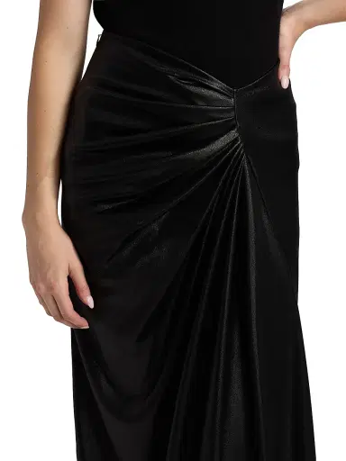 Chiara Boni La Petite Robe Women's Rahma Splendid Relaxed-Fit Ruched Midi-Skirt | Thumbnail 6 Chiara Boni La Petite Robe Women's Rahma Splendid Relaxed-Fit Ruched Midi-Skirt | Thumbnail 6