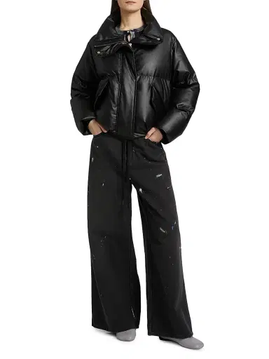 MM6 MAISON MARGIELA Women's Paint Splatter Wide Leg Jeans | Thumbnail 2 MM6 MAISON MARGIELA Women's Paint Splatter Wide Leg Jeans | Thumbnail 2
