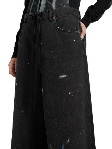 MM6 MAISON MARGIELA Women's Paint Splatter Wide Leg Jeans | Thumbnail 6 MM6 MAISON MARGIELA Women's Paint Splatter Wide Leg Jeans | Thumbnail 6