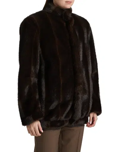 MM6 MAISON MARGIELA Women's Faux-Fur Jacket - Brown - Size 0 | Thumbnail 4 MM6 MAISON MARGIELA Women's Faux-Fur Jacket - Brown - Size 0 | Thumbnail 4