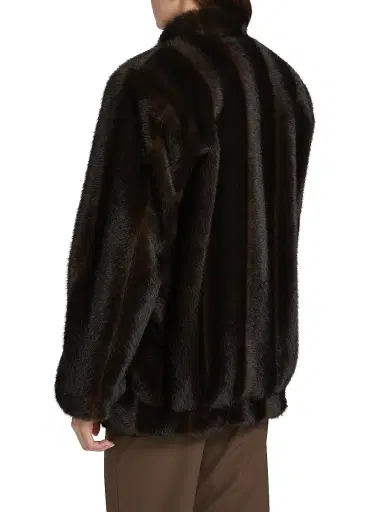 MM6 MAISON MARGIELA Women's Faux-Fur Jacket - Brown - Size 0 | Thumbnail 5 MM6 MAISON MARGIELA Women's Faux-Fur Jacket - Brown - Size 0 | Thumbnail 5