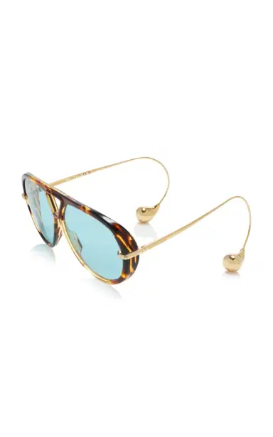 Bottega Veneta Drop Aviator-Frame Acetate Sunglasses | Thumbnail 3 Bottega Veneta Drop Aviator-Frame Acetate Sunglasses | Thumbnail 3