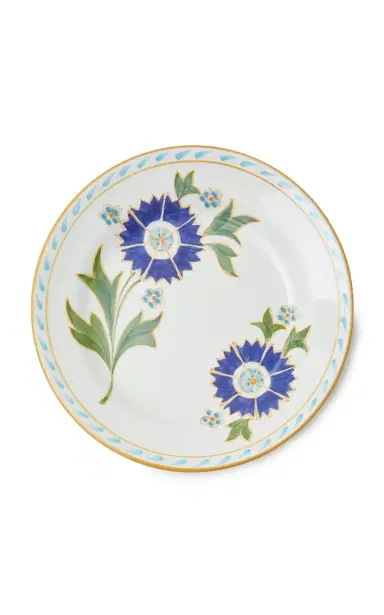 Este Ceramiche for Moda Domus Set-of-Four Printed Ceramic Dessert Plates - Blue | Thumbnail 3 Este Ceramiche for Moda Domus Set-of-Four Printed Ceramic Dessert Plates - Blue | Thumbnail 3