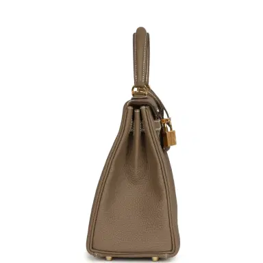 HERMÈS Hermes Kelly Retourne 25 Etoupe Togo Gold Hardware | Thumbnail 4 HERMÈS Hermes Kelly Retourne 25 Etoupe Togo Gold Hardware | Thumbnail 4