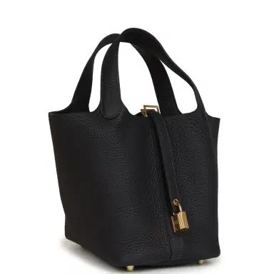 HERMÈS Hermes Picotin Lock 18 Caban Clemence Gold Hardware | Thumbnail 2 HERMÈS Hermes Picotin Lock 18 Caban Clemence Gold Hardware | Thumbnail 2
