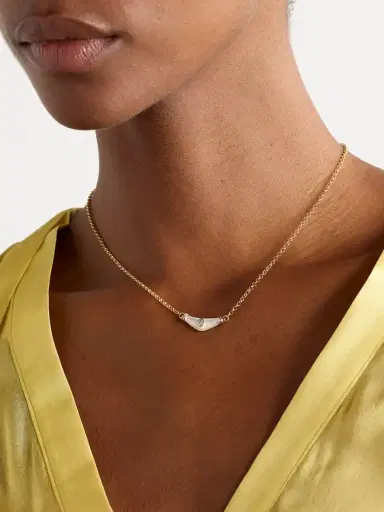 L’Atelier Nawbar Karma 18-karat Yellow And White Gold, Mother-of-pearl And Diamond Necklace | Thumbnail 2 L’Atelier Nawbar Karma 18-karat Yellow And White Gold, Mother-of-pearl And Diamond Necklace | Thumbnail 2