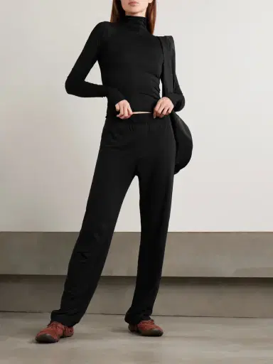 ÉTERNE Lounge Cotton And Modal-blend Jersey Staight-leg Pants | Thumbnail 2 ÉTERNE Lounge Cotton And Modal-blend Jersey Staight-leg Pants | Thumbnail 2