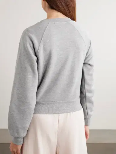 ÉTERNE Embroidered Cotton And Modal-blend Jersey Sweatshirt | Thumbnail 3 ÉTERNE Embroidered Cotton And Modal-blend Jersey Sweatshirt | Thumbnail 3