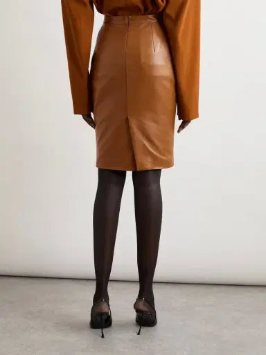 Saint Laurent Leather Skirt | Thumbnail 4 Saint Laurent Leather Skirt | Thumbnail 4