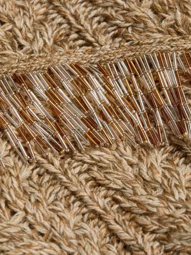 Cinq à Sept Women's Lisabeth Bugle-Fringed Knit Cardigan - Oatmeal Multi | Thumbnail 7 Cinq à Sept Women's Lisabeth Bugle-Fringed Knit Cardigan - Oatmeal Multi | Thumbnail 7