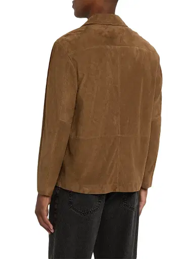Frame Men's Modern Suede Blazer - Caramel - Size Medium | Thumbnail 4 Frame Men's Modern Suede Blazer - Caramel - Size Medium | Thumbnail 4
