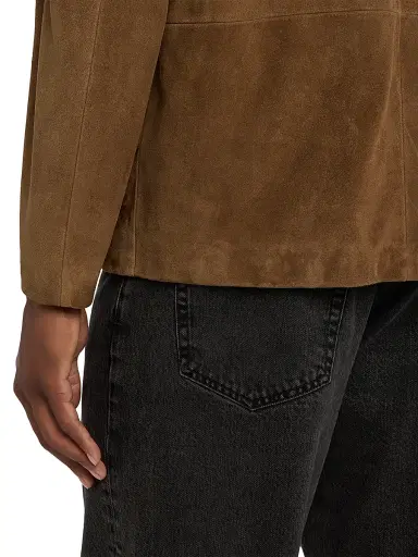 Frame Men's Modern Suede Blazer - Caramel - Size Medium | Thumbnail 6 Frame Men's Modern Suede Blazer - Caramel - Size Medium | Thumbnail 6