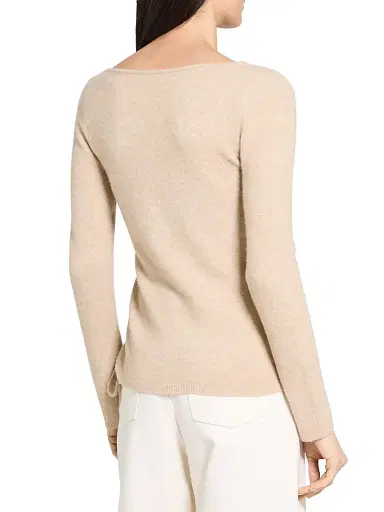 Theory Women's Asymmetric Merino Wool-Blend Top - Beige | Thumbnail 5 Theory Women's Asymmetric Merino Wool-Blend Top - Beige | Thumbnail 5