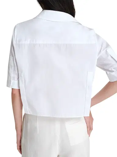 TWP Women's Short Lived Cropped Shirt - White - Size XL | Thumbnail 4 TWP Women's Short Lived Cropped Shirt - White - Size XL | Thumbnail 4