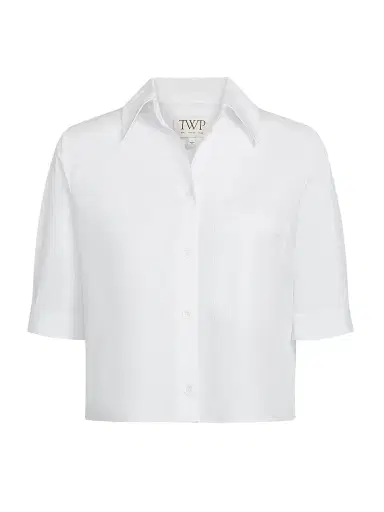 TWP Women's Short Lived Cropped Shirt - White - Size XL | Thumbnail 1 TWP Women's Short Lived Cropped Shirt - White - Size XL | Thumbnail 1