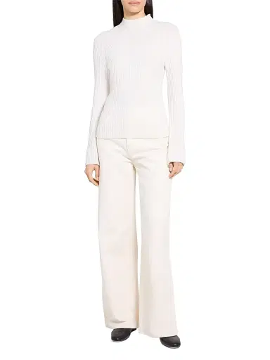 Theory Women's Traveling Cashmere Rib-Knit Sweater - | Thumbnail 2 Theory Women's Traveling Cashmere Rib-Knit Sweater - | Thumbnail 2