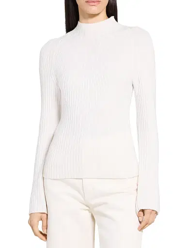 Theory Women's Traveling Cashmere Rib-Knit Sweater - | Thumbnail 3 Theory Women's Traveling Cashmere Rib-Knit Sweater - | Thumbnail 3